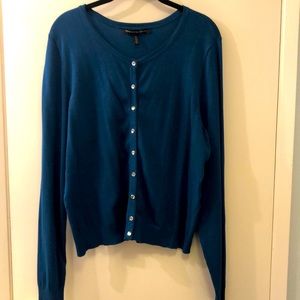 Blue Button Down Sweater Size XL